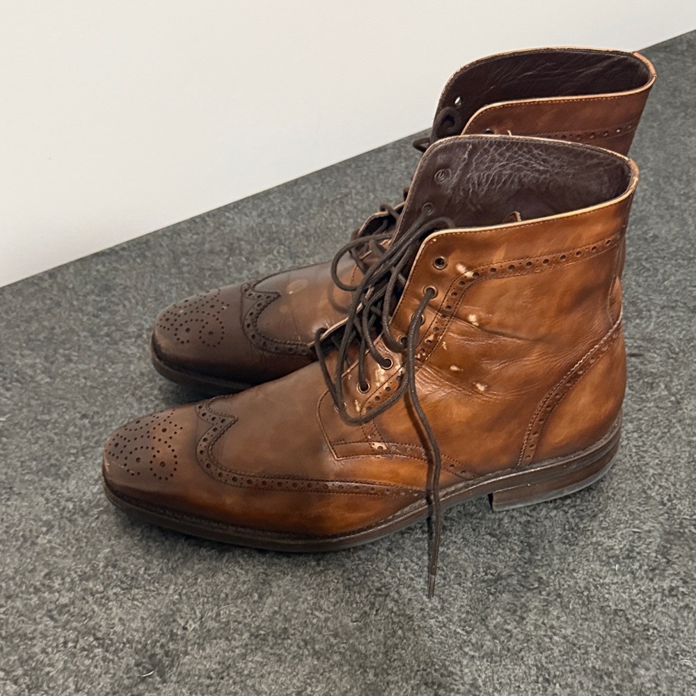 Taft Chestnut Brogue Men's Boots - Picture 2 of 4